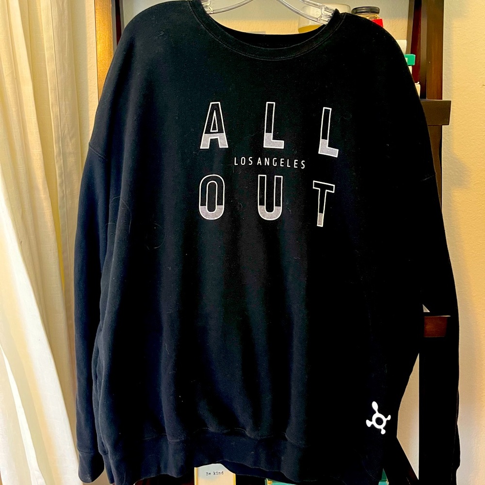 Oversized Orange Theory Fitness crew neck